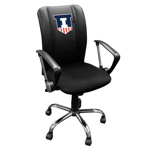 Curve Task Chair with Illinois Fighting Illini Logo