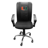Curve Task Chair with Miami Hurricanes Logo