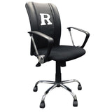 Curve Task Chair with Rutgers Scarlet Knights White Logo