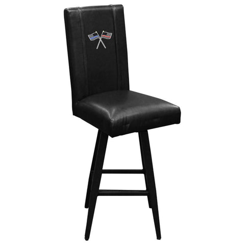 Swivel Bar Stool 2000 with Red and Blue Line Flags Logo Panel