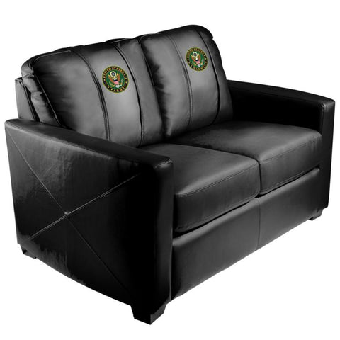 Silver Loveseat with US Army Insignia