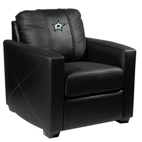 Silver Club Chair with Dallas Stars Logo
