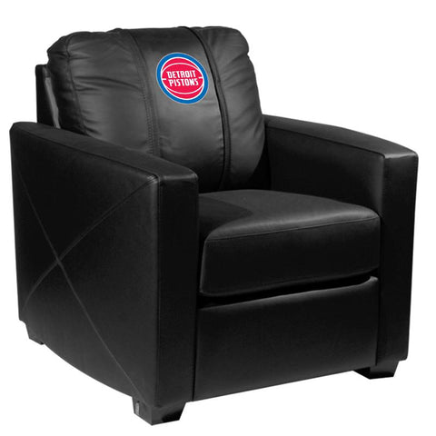 Silver Club Chair Detroit Pistons Logo
