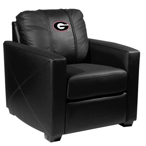 Silver Club Chair with Georgia Bulldogs Logo