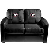 Silver Loveseat with Georgia Bulldogs Logo