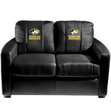 Silver Loveseat with Michigan Tech Huskies Logo