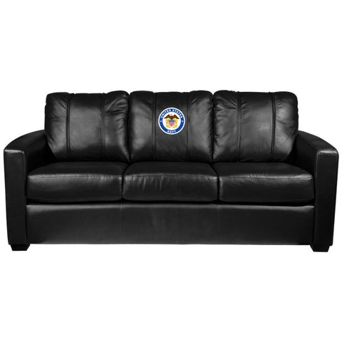 Silver Sofa with US Navy Insignia