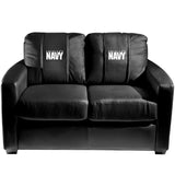 Silver Loveseat with America's Navy Logo