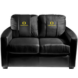 Silver Loveseat with Oregon Ducks Logo