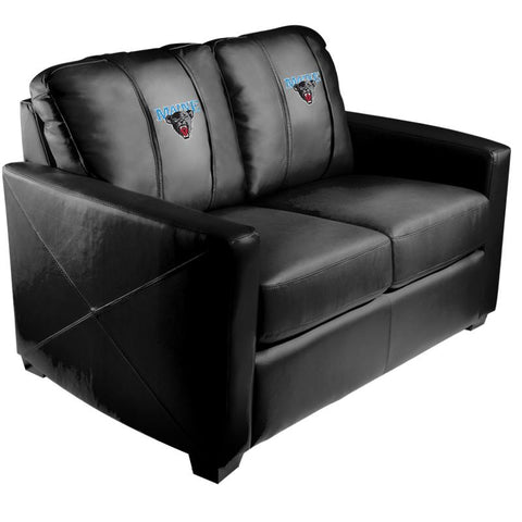 Silver Loveseat with Maine Black Bears Logo