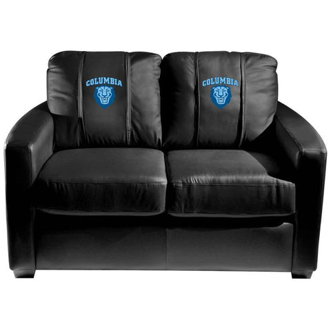 Silver Loveseat with Columbia Lions Logo