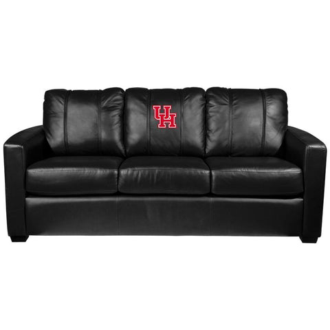 Silver Sofa with University of Houston Cougars Logo