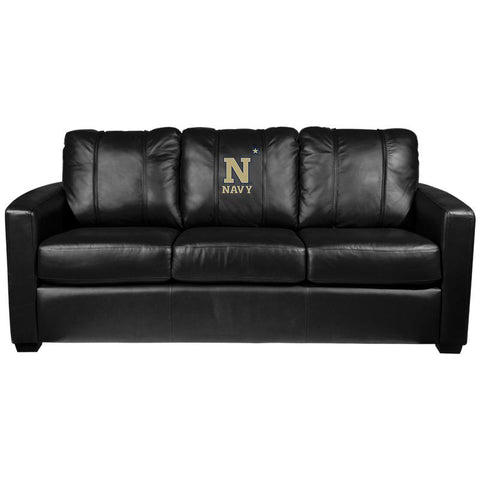 Silver Sofa with NAVY Midshipmen N Star Logo