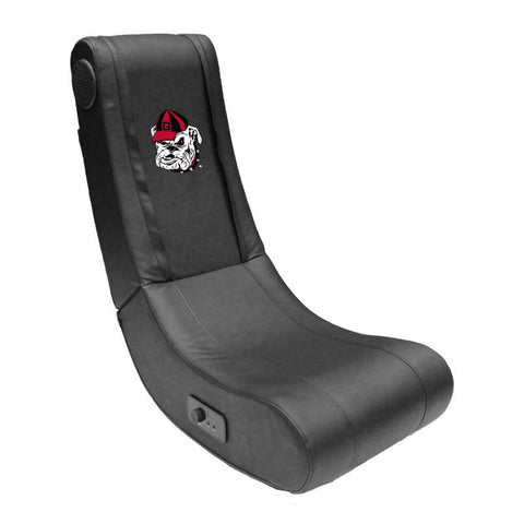 Gaming Chair 100 with Georgia Pinstripe Bulldog Head Logo Panel