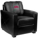 Silver Club Chair with Mississippi Rebels Logo