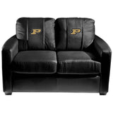 Silver Loveseat with Purdue Boilermakers Logo