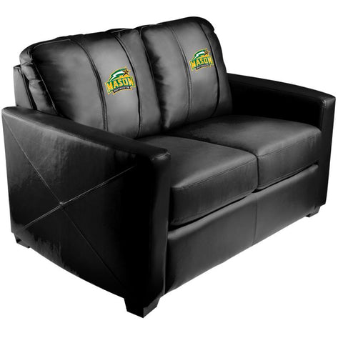 Silver Loveseat with George Mason Patriots Logo