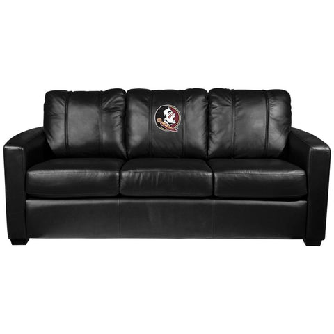 Silver Sofa with Florida State Seminoles Logo Panel