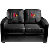 Silver Loveseat with Louisville Cardinals Logo