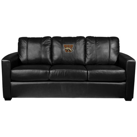Silver Sofa with Western Michigan Broncos Logo