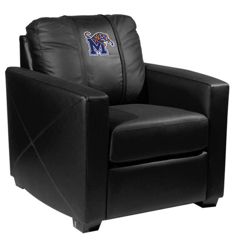 Silver Club Chair with Memphis Tigers Logo Panel