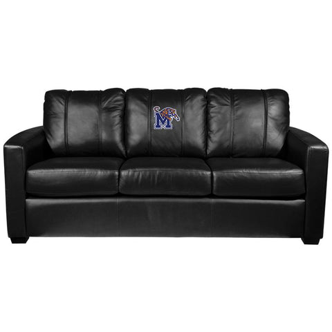 Silver Sofa with Memphis Tigers Logo Panel