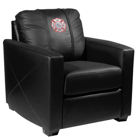 Silver Club Chair with Maltese Cross Logo Panel