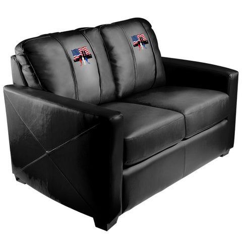 Silver Loveseat with 9/11 Responders Logo Panel