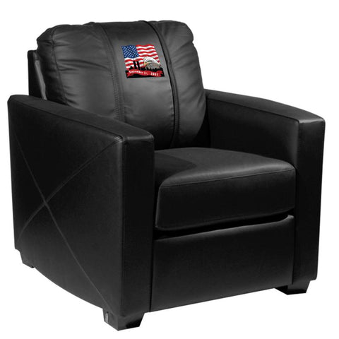 Silver Club Chair with 9/11 Eagle Logo Panel