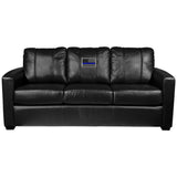 Silver Sofa with Blue Line Flag Logo Panel