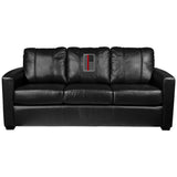 Silver Sofa with Red Line Flag Vertical Logo Panel