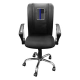 Curve Task Chair with Blue Line Flag Vertical Logo Panel