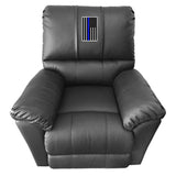 Rocker Recliner with Blue Line Flag Vertical Logo Panel
