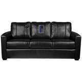 Silver Sofa with Blue Line Flag Vertical Logo Panel