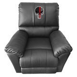 Rocker Recliner with Red Line Skull Logo Panel