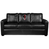 Silver Sofa with Red Line Skull Logo Panel
