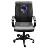 Office Chair 1000 with Blue Line Skull Logo Panel