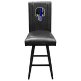 Swivel Bar Stool 2000 with Blue Line Skull Logo Panel