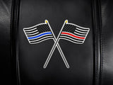 Swivel Bar Stool 2000 with Red and Blue Line Flags Logo Panel