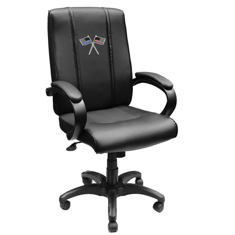 Office Chair 1000 with Red and Blue Line Flags Logo Panel