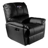 Rocker Recliner with Red and Blue Line Flags Logo Panel