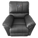 Rocker Recliner with Red and Blue Line Flags Logo Panel