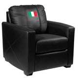 Silver Club Chair with Italian Flag Logo Panel