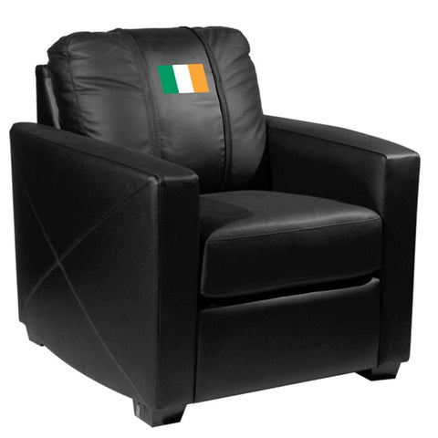 Silver Club Chair with Irish Flag Logo Panel