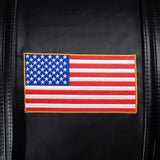 Silver Club Chair with American Flag Logo Panel
