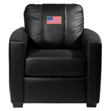 Silver Club Chair with American Flag Logo Panel