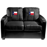 Silver Loveseat with Texan Flag Logo Panel