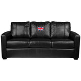 Silver Sofa with British Flag Logo Panel