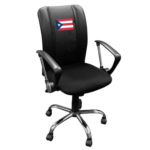 Curve Task Chair with Puerto Rican Flag Logo Panel