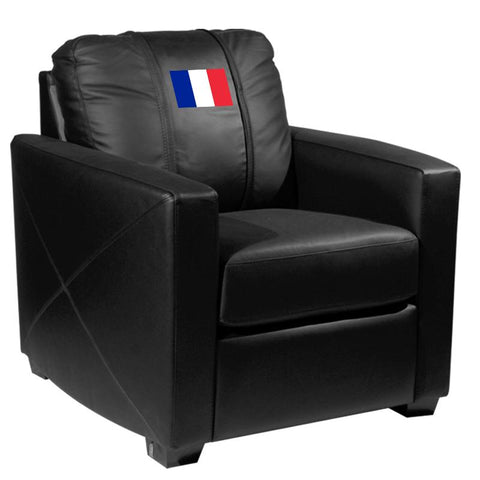 Silver Club Chair with France Logo Panel